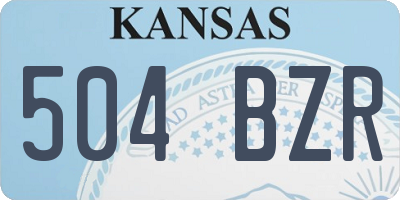 KS license plate 504BZR