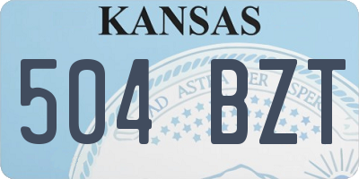 KS license plate 504BZT