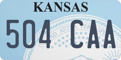 KS license plate 504CAA