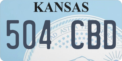KS license plate 504CBD