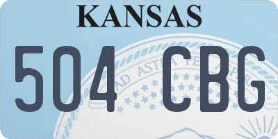 KS license plate 504CBG