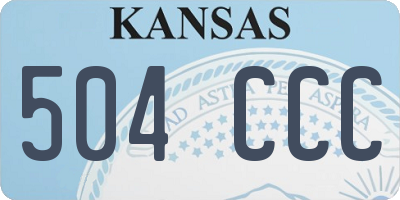 KS license plate 504CCC
