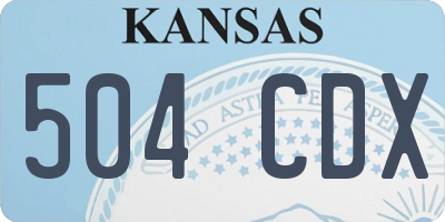 KS license plate 504CDX