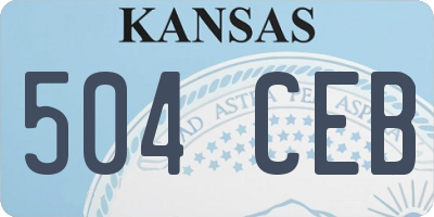 KS license plate 504CEB
