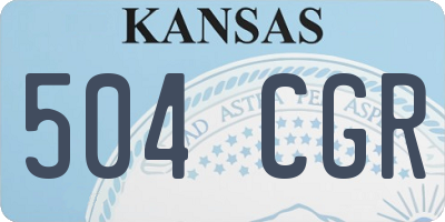 KS license plate 504CGR