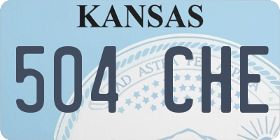 KS license plate 504CHE