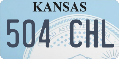 KS license plate 504CHL