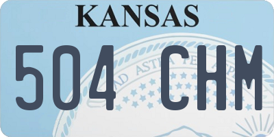 KS license plate 504CHM
