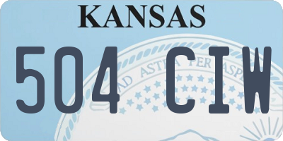 KS license plate 504CIW