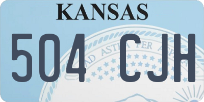 KS license plate 504CJH