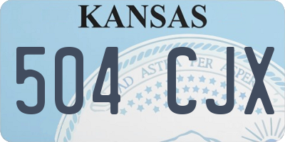 KS license plate 504CJX