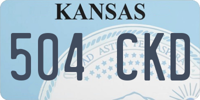 KS license plate 504CKD