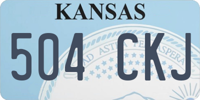 KS license plate 504CKJ