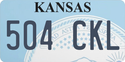 KS license plate 504CKL