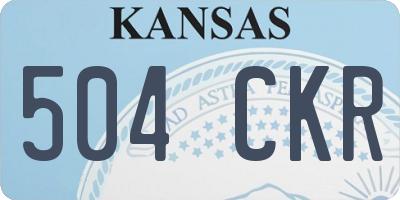KS license plate 504CKR