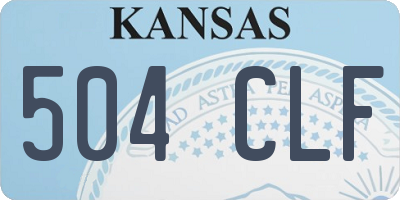 KS license plate 504CLF