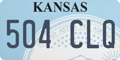 KS license plate 504CLQ