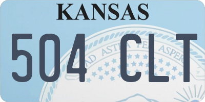 KS license plate 504CLT