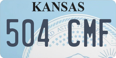 KS license plate 504CMF