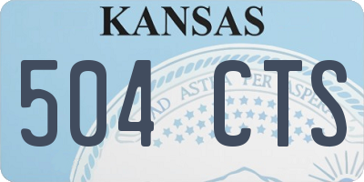 KS license plate 504CTS