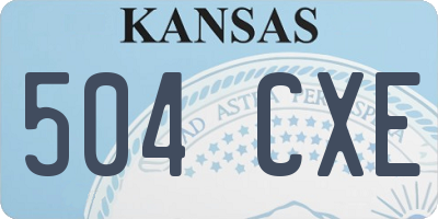 KS license plate 504CXE