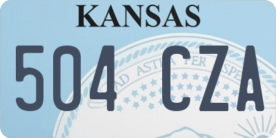 KS license plate 504CZA