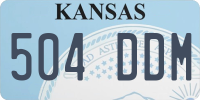 KS license plate 504DDM