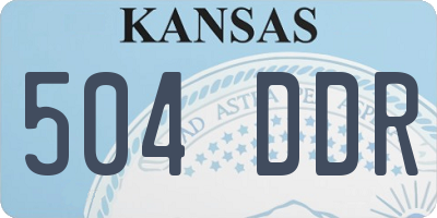 KS license plate 504DDR