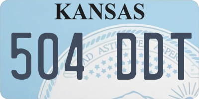 KS license plate 504DDT