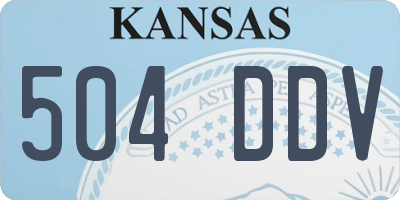KS license plate 504DDV