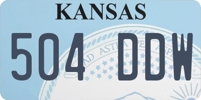 KS license plate 504DDW