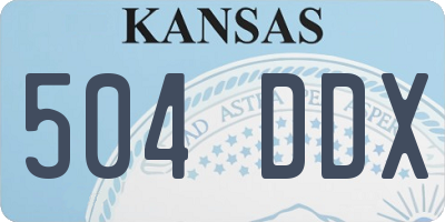 KS license plate 504DDX