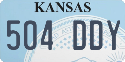KS license plate 504DDY