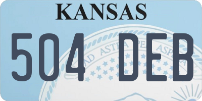 KS license plate 504DEB