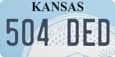 KS license plate 504DED