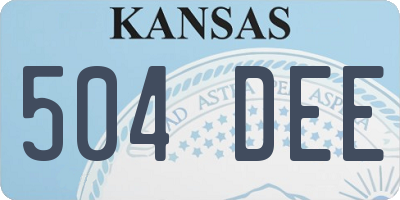 KS license plate 504DEE