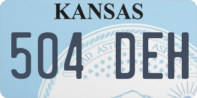 KS license plate 504DEH