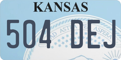 KS license plate 504DEJ