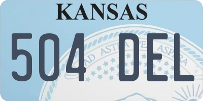 KS license plate 504DEL