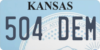 KS license plate 504DEM