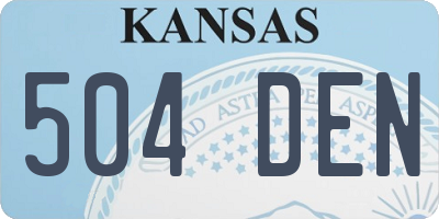 KS license plate 504DEN