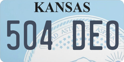 KS license plate 504DEO