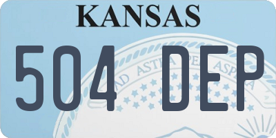KS license plate 504DEP