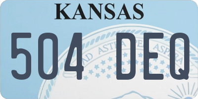 KS license plate 504DEQ