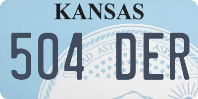 KS license plate 504DER
