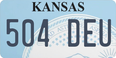 KS license plate 504DEU