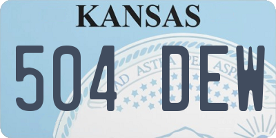 KS license plate 504DEW
