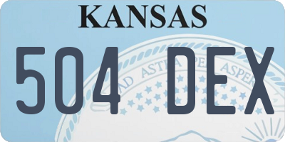 KS license plate 504DEX