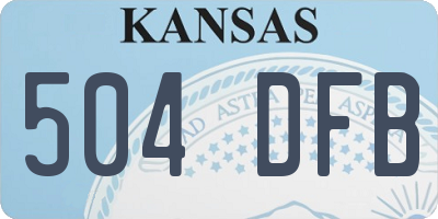 KS license plate 504DFB