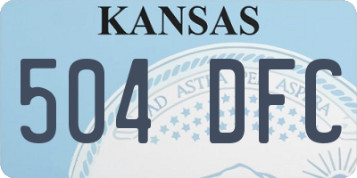 KS license plate 504DFC
